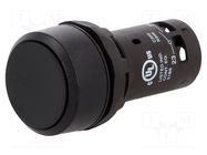 Switch: push-button; 22mm; Stabl.pos: 1; NO; black; none; 1A/240VAC ABB