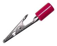 INSULATED ALLIGATOR CLIP, RED, 10A/7.9MM