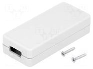 Enclosure: for USB; X: 30mm; Y: 65mm; Z: 15.5mm; ABS; grey HAMMOND