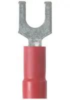 TERMINAL, FORK, #6, 22-16AWG, RED