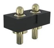 CONN, POGO PIN HDR, 2P, 1R, 2.54MM, TH