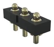 CONN, POGO PIN HDR, 3P, 1R, 2.54MM, TH