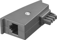 TAE Telephone Adapter Plug, grey - TAE-F male (PIN 1/2) > RJ45 female (8P2C) (PIN 4/5)
