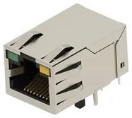 RJ45 CONN, R/A JACK, 1PORT, 8P8C, TH