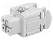 Connector: HDC; female; EPIC H-A; PIN: 4; 3+PE; size H-A 3; 23A; 400V LAPP