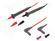 Test leads; Inom: 20A; Len: 1m; probe tip,banana plug 4mm; Ø: 2mm BEHA-AMPROBE