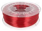 Filament: PET-G; Ø: 1.75mm; red (ruby),transparent; 220÷250°C; 1kg DEVIL DESIGN