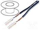 Wire: microphone cable; 2x2x0.22mm2; dark blue; OFC; -15÷70°C TASKER