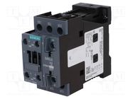 Contactor: 3-pole; NO x3; Auxiliary contacts: NO + NC; 24VDC; 32A SIEMENS
