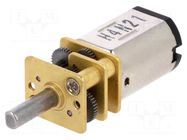 Motor: DC; with gearbox; HPCB 12V; 12VDC; 750mA; Shaft: D spring POLOLU