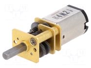Motor: DC; with gearbox; HPCB 12V; 12VDC; 750mA; Shaft: D spring POLOLU