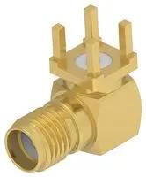 RF COAX CONN, SMA R-A JACK, 50 OHM, PCB