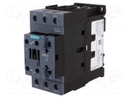 Contactor: 3-pole; NO x3; Auxiliary contacts: NO + NC; 50A; 3RT20 SIEMENS