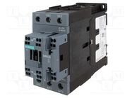 Contactor: 3-pole; NO x3; Auxiliary contacts: NO + NC; 40A; 3RT20 SIEMENS