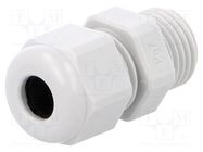 Cable gland; PG7; IP68; polyamide; light grey; UL94V-0; HSK-K HUMMEL