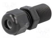 Cable gland; with long thread; PG7; IP68; polyamide; black; HSK-K HUMMEL