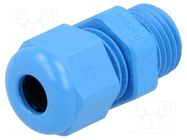 Cable gland; PG7; IP68; polyamide; blue; UL94V-0; HSK-K HUMMEL