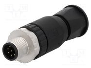 Connector: M12; plug; PIN: 8; male; A code-DeviceNet / CANopen HARTING