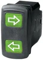 SWITCH, ROCKER, DPDT, 12A, BLACK
