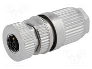 Plug; M12; PIN: 5; female; L code-Power; for cable; IDC; IP67; 63V HARTING