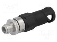 Plug; M12; PIN: 4; male; D code-Ethernet; for cable; crimped; IP67 HARTING