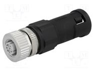 Connector: M12; plug; PIN: 4; female; D code-Ethernet; for cable HARTING