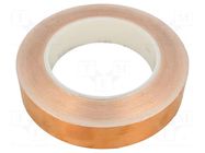 Tape: electrically conductive; W: 25mm; L: 33m; Thk: 0.066mm; copper 3M