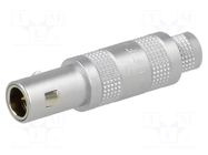 Connector: coaxial; 00; plug; male; soldering; for cable; 4A; IP50 LEMO