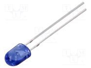 LED; oval; 5.1x4.3mm; blue; 3000mcd; 100/40°; Front: convex; 20mA OPTOSUPPLY