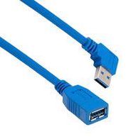 USB CABLE, 3.0 A RCPT-R/A A PLUG, 500MM