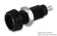 CONNECTOR,4MM SOCKET, 10A, SOLDER, BLACK