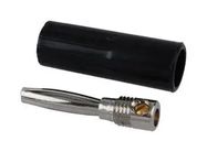 BANANA PLUG, 16A, SCREW, BLACK