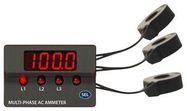 AMMETER, 3-PH, 9.2MM, 0A TO 100A, 264VAC