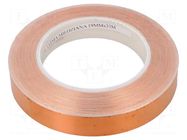 Tape: electrically conductive; W: 19mm; L: 33m; Thk: 0.066mm; copper 3M