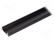 Profiles for LED modules; black; L: 2m; SURFACE14; aluminium TOPMET