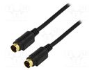 Cable; DIN mini 4pin plug,both sides; 2m; Plating: gold-plated Goobay