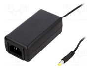 Power supply: switching; 24VDC; 1.5A; Out: 5,5/2,1; 36W; 90÷264VAC SUNNY