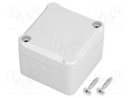 Enclosure: multipurpose; X: 49mm; Y: 51mm; Z: 36mm; polystyrene; grey KRADEX