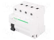 RCD breaker; Inom: 25A; Ires: 30mA; Poles: 4; 400VAC; IP20; 1÷25mm2 SCHNEIDER ELECTRIC