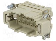 Connector: HDC; contact insert; male; Han® Ex; PIN: 10; 10+PE; 16A HARTING