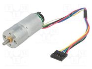 Motor: DC; with encoder,with gearbox; HP; 6VDC; 6.5A; 460rpm 