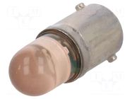 LED lamp; orange; BA9S; 230VAC POLAM-ELTA