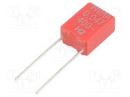 Capacitor: polyester; 47nF; 200VAC; 400VDC; 5mm; ±5%; 4.5x9.5x7.2mm WIMA