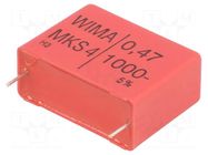 Capacitor: polyester; 470nF; 400VAC; 1kVDC; 27.5mm; ±5%; MKT; THT WIMA