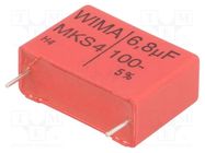 Capacitor: polyester; 6.8uF; 63VAC; 100VDC; 22.5mm; ±5%; -55÷100°C WIMA