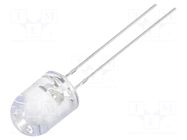 CRLED; yellow; 8mm; 7000mcd; 30°; Front: convex; 5÷20VDC OPTOSUPPLY