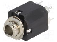 Socket; Jack 6,3mm; female; stereo,with double switch; ways: 3 AMPHENOL