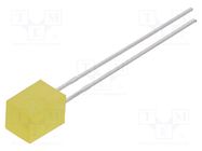 LED; square; 5x5mm; yellow; 7÷15mcd; 146°; Front: flat; 20mA LUCKYLIGHT