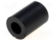 Spacer sleeve; cylindrical; polystyrene; L: 10mm; Øout: 7mm; black FIX&FASTEN