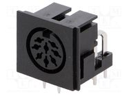 Connector: DIN; socket; female; PIN: 8; angled 90°; on PCBs; THT; 24V LUMBERG